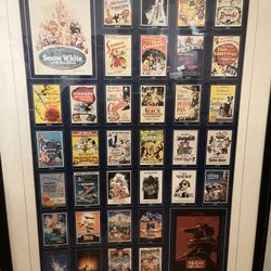 Limited Edition 75 Years Of Disney Custom Framed Poster 