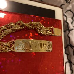 New Gold Plated Nugget Bracelet 