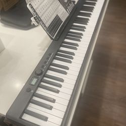 FingerBallet Portable Semi-Weighted Folding Digital Piano - 88 Light Up Key, Full Size, Black (Kit)