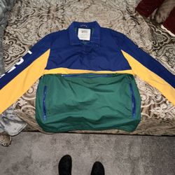 Tommy Hilfiger Sailing 1/4 Zip Men’s Pullover Jacket Colorblock Size XL