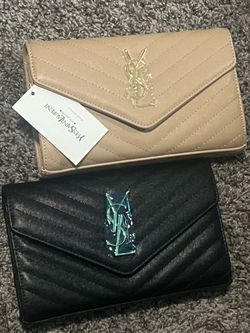 Clutch Hand Bag with Gold Chain for Shoulder carry Available in Beige & Black