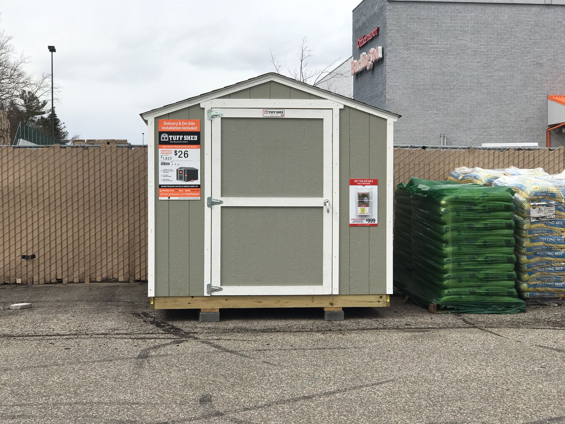 Sheds starting at $999 includes on-site installation