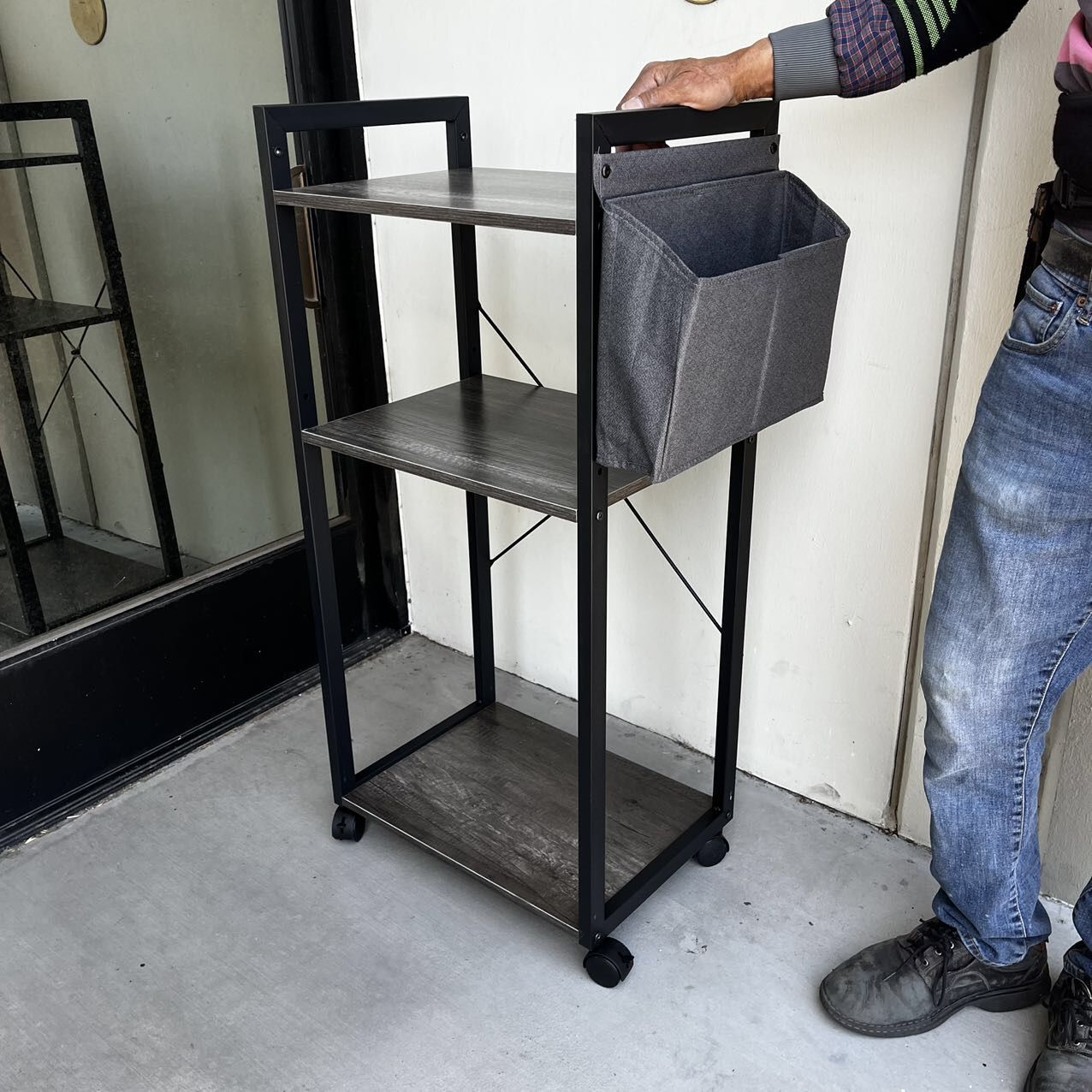 Brand New Book Shelf Printer Stand With Storage Pouch