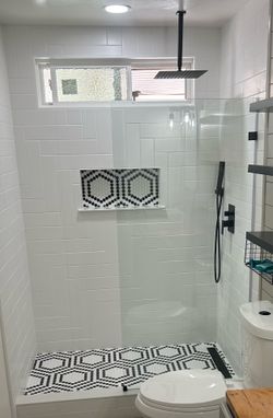 Shower glass panel