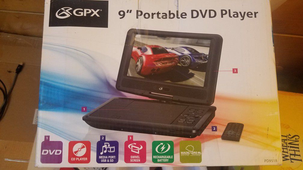 Portable CD DVD player for home and car