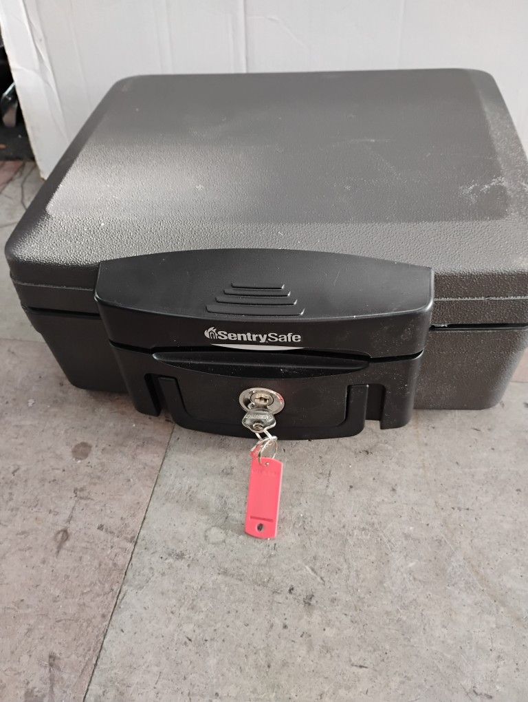 SentrySafe fireproof and waterproof safe box with keys