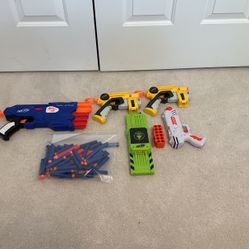 Nerf guns and accessories 