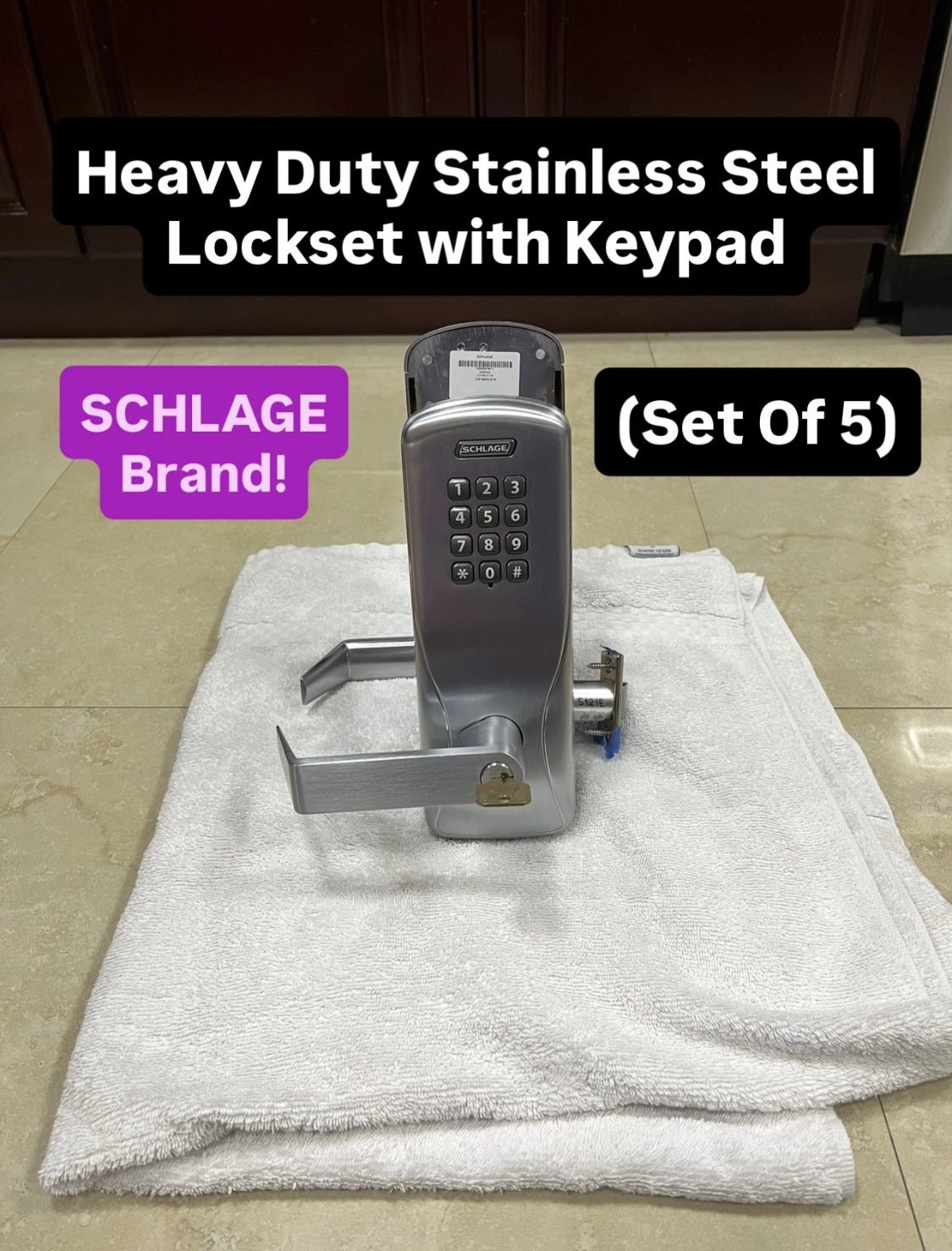 Heavy Duty Stainless Steel Lockset With Keypad (Set Of 5) Accepting Best Offers!