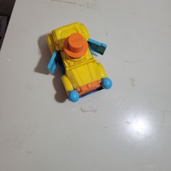 Vintage  Tomy Push And Go Toy Car Clown Push 'n' Go