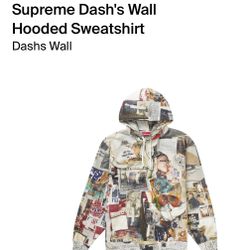 Supreme Dash’s Wall Hoodie Sweatshirt Size Large Brand New  Unopened