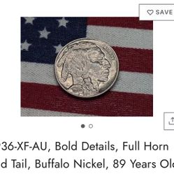 1936 Indian buffalo Nickel 