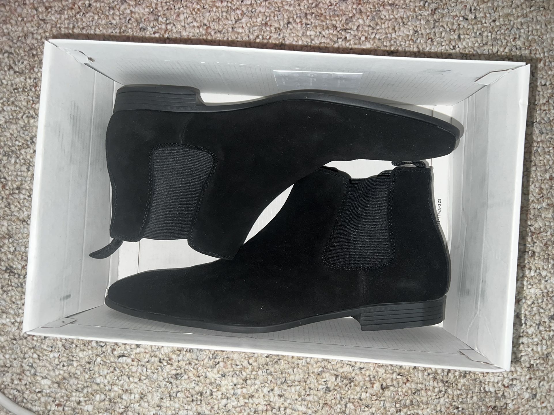 Black Suede Chelsea Boots