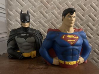Batman And Superman Piggy Banks From 2001