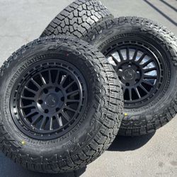 17” NEW Black Rims Wheels Tires Silver Bronze Ford F150 Expedition Toyota Tacoma Tundra 4Runner Sequoia Lexus Jeep Wrangler Gladiator Chevy Silverado