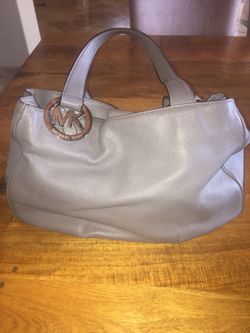 Grey Michael Kors leather bag