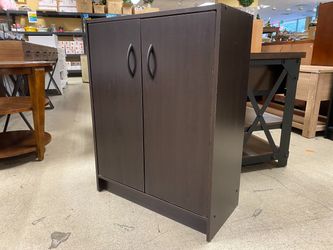 Petite Espresso Cabinet w/ Adjustable Shelves