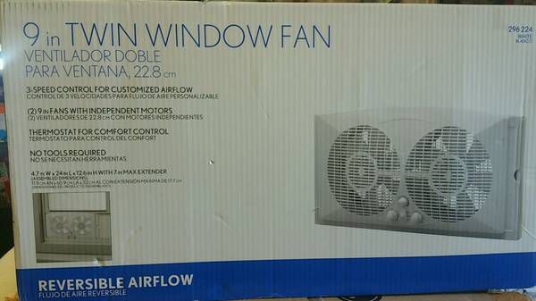 9 in Twin Window Fan