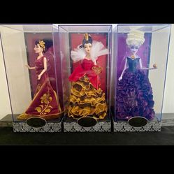 Limited Edition Disney Villains Designer Doll Collection Brand New in Boxes with Bags