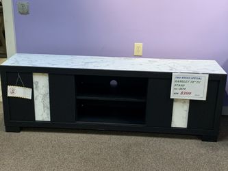 Modern Black Croc-Embossed TV Stand Luxury Style Great Storage!