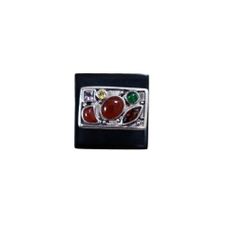 Size 7 925 Sterling Silver Astrological Birthstones Signet Ring