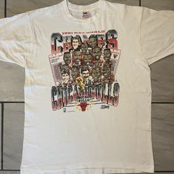 Vintage 1991 Michael Jordan Chicago Bulls Championship Caricature Shirt XL Salem