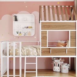 Harper & Bright Designs Twin Size House Loft Bed