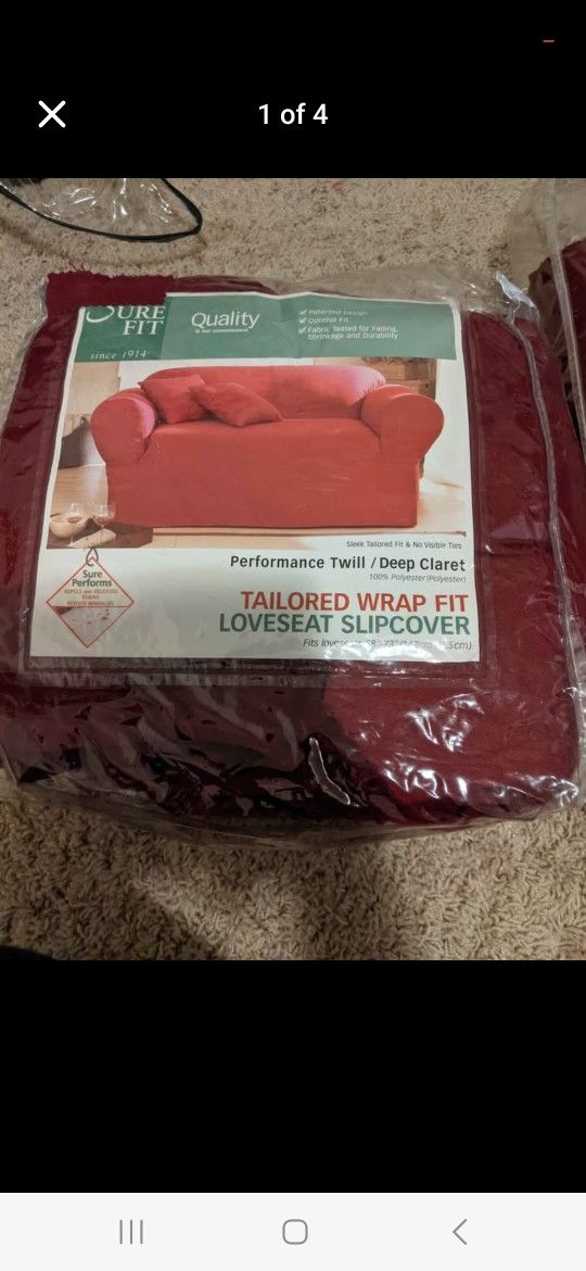 Burgundy Red Sofa Cover