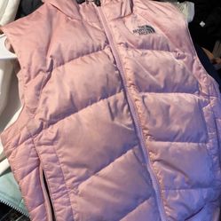 Hoodie NF vest pink color very cute size small petite