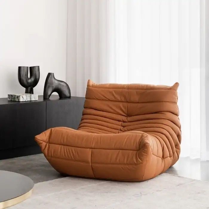 🏷WAREHOUSE SALE | BRAND NEW Modern Togo Bean Chair Teddy Velvet 💥 We Finance