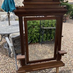 Antique Eastlake Dresser Top Mirror 51 1/2” Tall X 37 1/2”