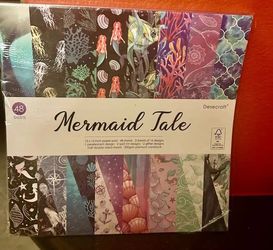 New Desecraft Mermaid, Ocean  Theme Scrapbook Paper Book