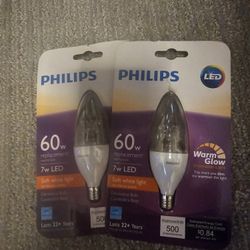 Phillips Dimmable E12 Candelabra LED (60w Replacement) 