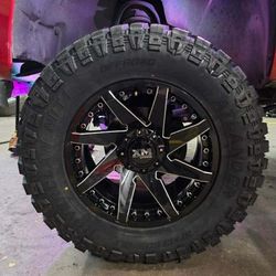 20x10 XM Rims And Tires 37/1350/20 Atlander MT
