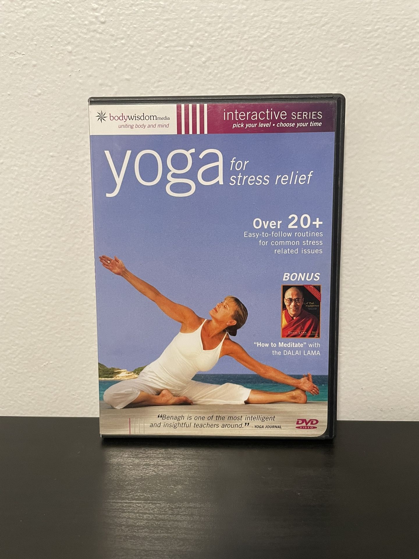 Yoga For Stress Relief DVD Bonus Dalai Lama Meditation Exercise Fitness 2006