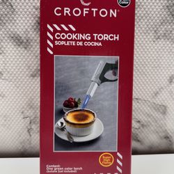 Crofton Cooking Torch Butane Torch Lighter with Safety Lock Color Green New Box