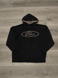 Vintage 2000s Men’s Buckhorn River Ford Built Tough Camo-Lined Hoodie