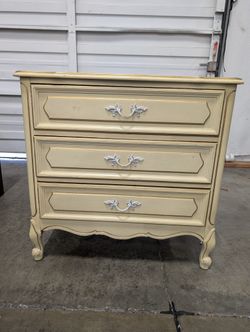 Vintage French Provincial 3-Drawer Nightstand