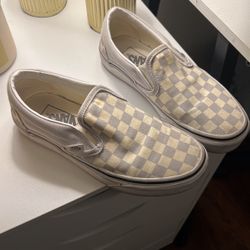 Checkered Vans Slip On