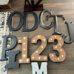 Miscellaneous Wall Letters/Numbers 