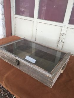 Handcrafted Rustic Display Case.    South Austin.