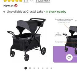 Baby Trend Expedition LTE 2-in-1 Stroller Wagon - Madrid Black