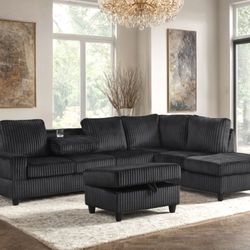 HEINGHTS SECTIONAL AND OTTOMAN😍😉