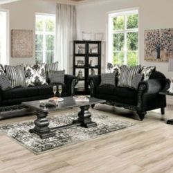 Brand New Black Sofa And Love Seat 