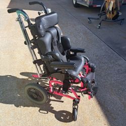 Pediatric Pink Manual Wheelchair/ Pediatric Weight Barring Stander 