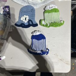 Three Handmade Toilet Paper Covers