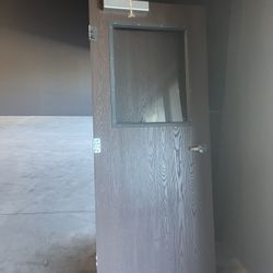 Commercial / Industrial Door With Hardware & Windows 