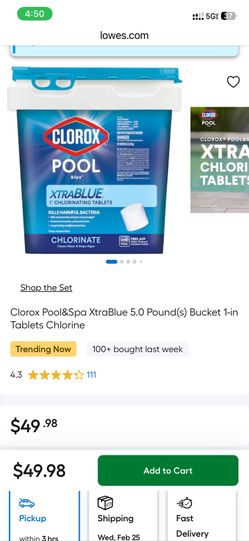 Clorox Tabs 5lb 1”