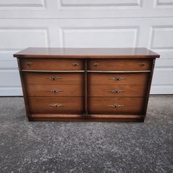 54" Ward Furniture MFG. Mid-Century Modern Brown Dresser Chest Bedroom MCM _ Drawers Slide Smoothly
