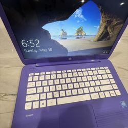 HP Stream 11.6” Laptop Purple – Windows – Password Locked – For Parts or Repair