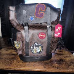 Men’s Accessories COACH HUDSON BACKPACK NEW YORK SOUVENIR PATCHES